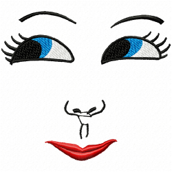 Faces Embroidery Design 3 Faces Embroidery Design 3